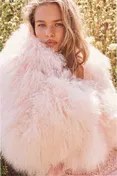 Brendine Shearling Jacket in PALE PINK