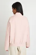 Funnel Neck Tailored Bomber in Pink