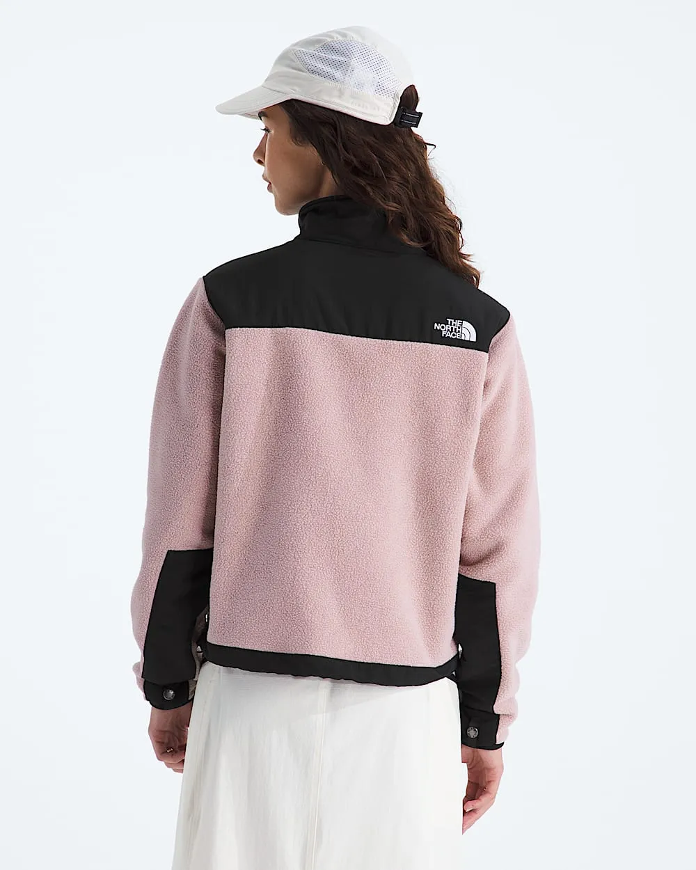 Womens Retro Denali Jacket TNF Metal PinkTNF Black BACK