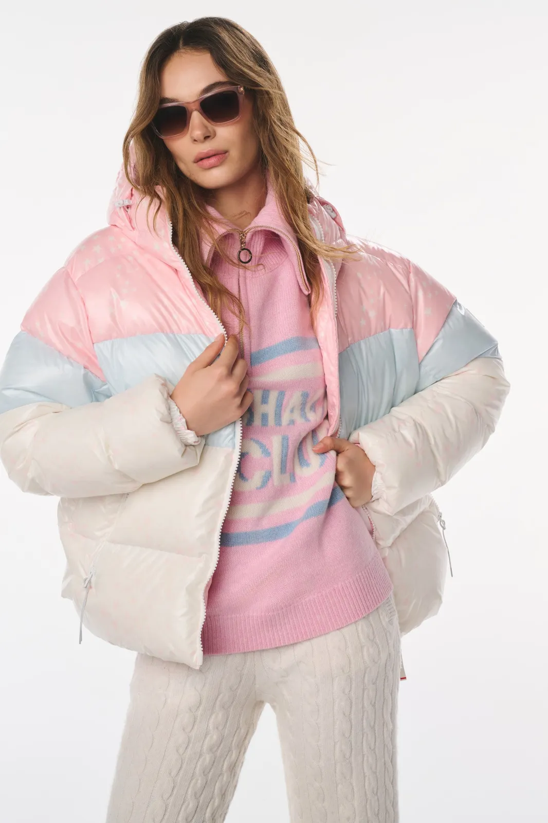 BOGNER FIRE+ICE x LoveShackFancy Vally-D Jacket in PINK CLOUDS