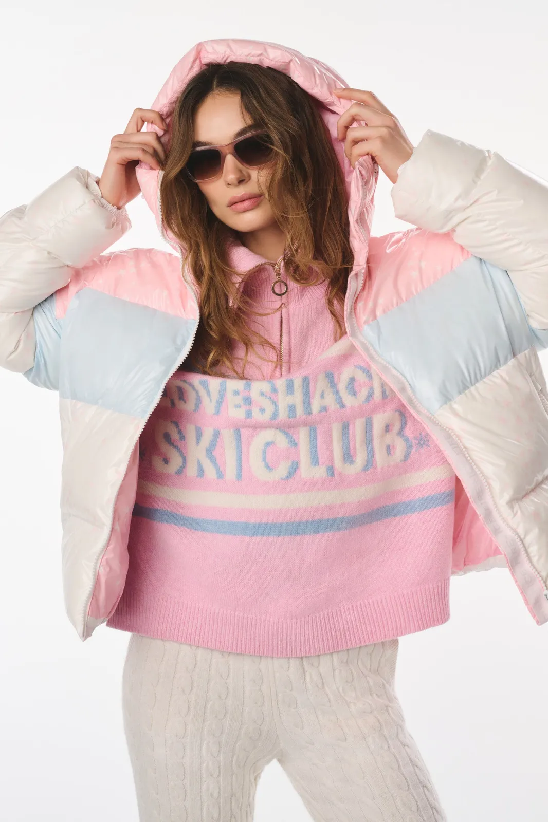 BOGNER FIRE+ICE x LoveShackFancy Vally-D Jacket in PINK CLOUDS