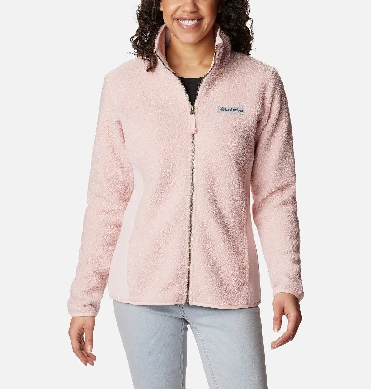 Panorama Full Zip Jacket in Dusty Pink