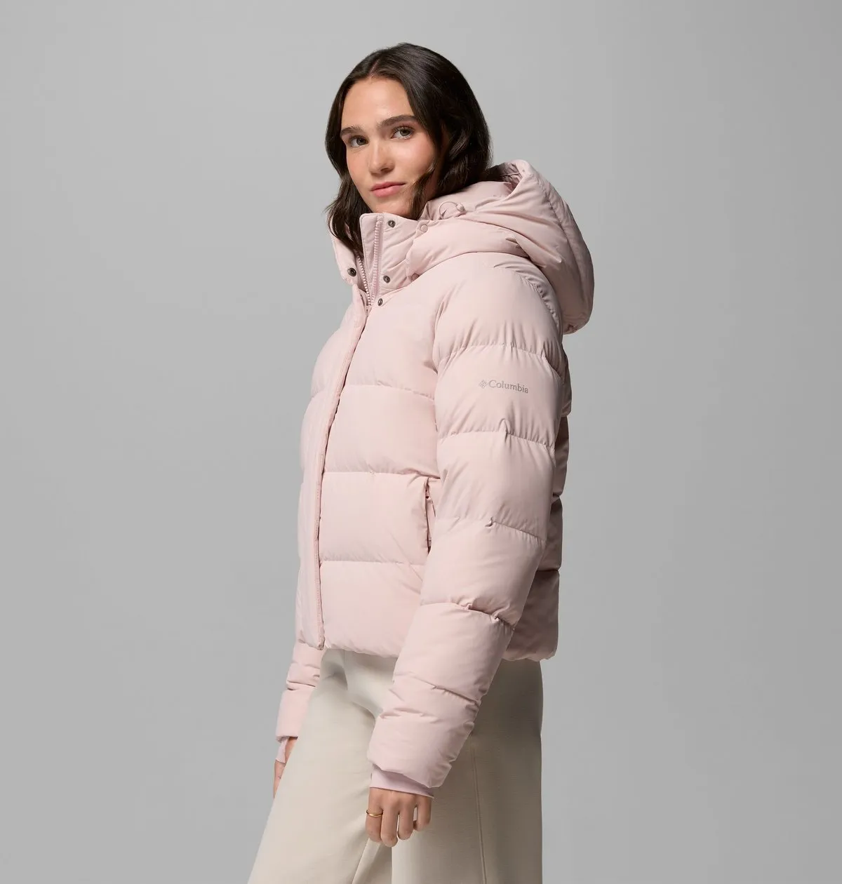 Women’s Amaze Puff Hooded Jacket in Mineral Pink
