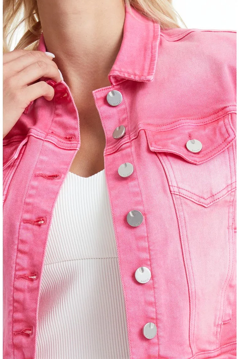 Puff Shoulder Crop Denim Jacket, Alternate, color, RAZ