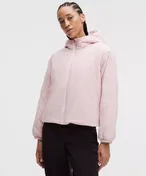 Water-Resistant Insulated Hooded Jacket in Porcelain Pink